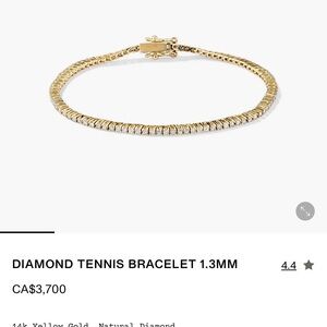 Gold Diamond Tennis Bracelet